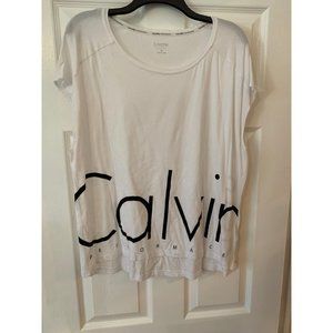 Calvin Klein White Short Sleeve Round Neck T-Shirt Extra Large